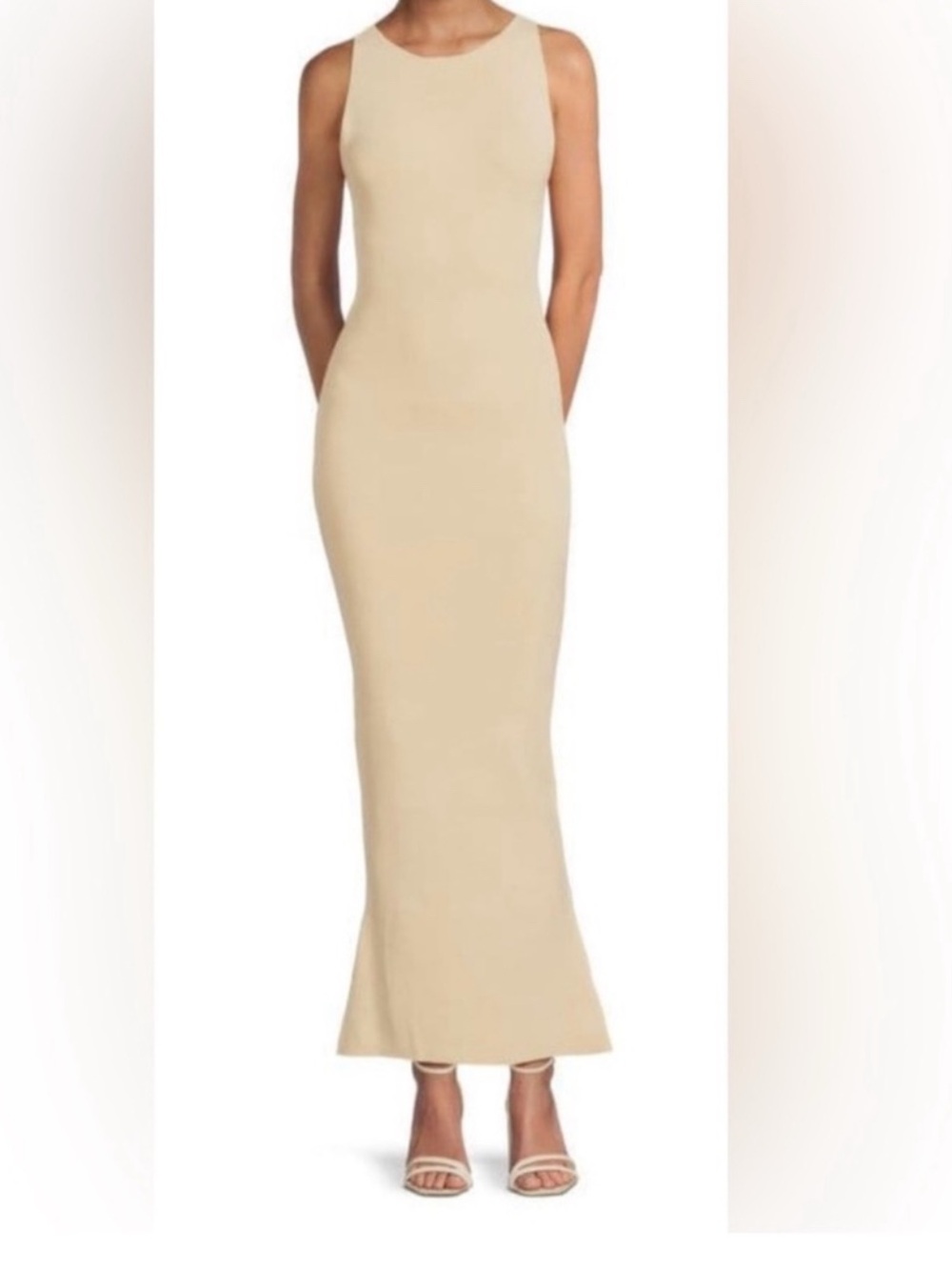WeWoreWhat Sleeveless Beige Midi Dress NWT Small